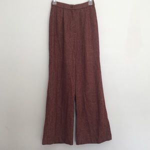 Wool flare bootcut trousers